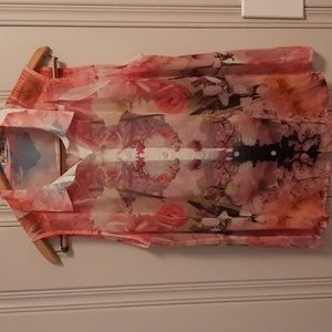 Mel & Mo Sleeveless Size Large Sheer Blouse